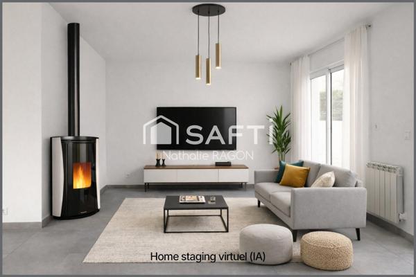 Plain-pied soigné, intérieur remis à neuf, 3 ch.