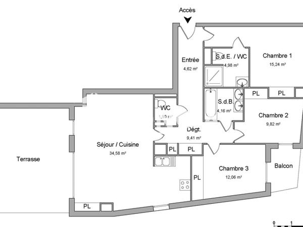Location Appartement 4 pièces 96.77 m² - 17 BOULEVARD LEO LAGRANGE Cugnaux 31270