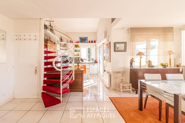 Loft lumineux avec terrasse et vue sur le parc