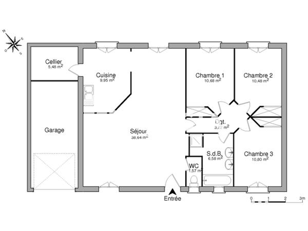 Location Maison 4 pièces 98 m² - 19 RUE JULES VERNE L'isle-jourdain 32600