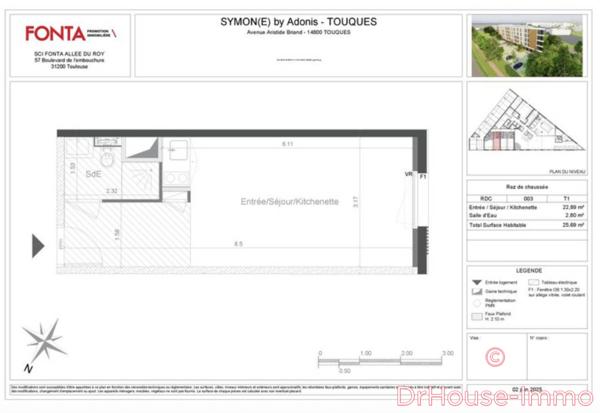 Appartement à vendre 1 pièce de 25 m²