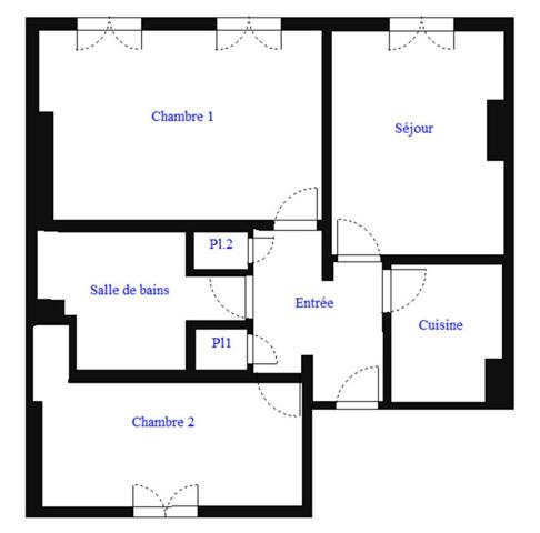 Paris 15 Secteur Commerce Emile Zola Très agréable 3 pièces avec vue dégagée