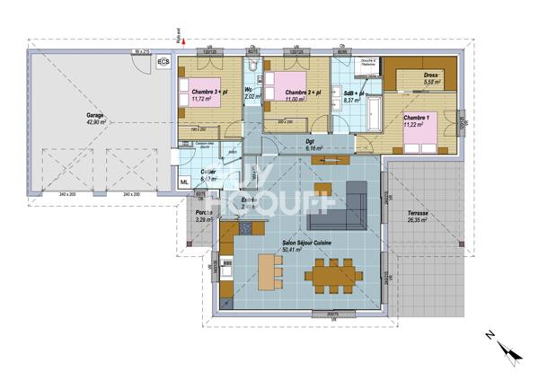 Maison contemporaine, livrée en 2026 à vendre de 5 pièces de 115.53 m²