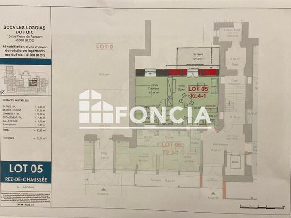 À vendre Appartement 2 pièces 53.93 m² - Blois 41000