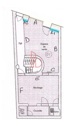Bureau de 43 m² à louer à Bordeaux Centre