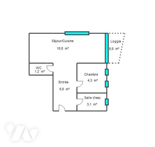 Golfe-Juan – Front de mer
Grand studio avec loggia et stationnement collectif