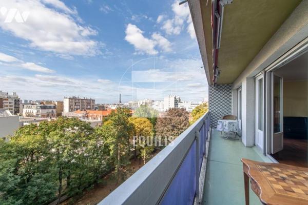 PARIS 15e – GEORGES-BRASSENS – 5 PIÈCES – 100,70 M² – 3 CHAMBRES – 2 BALCONS – VUE TOUR EIFFEL