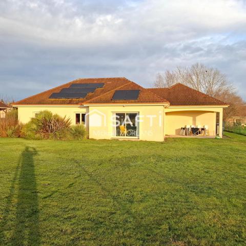 Maison de plain-pied 115m2, 3 chambres, vue Pyrénées