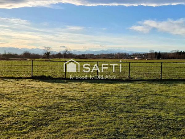 Maison de plain-pied 115m2, 3 chambres, vue Pyrénées