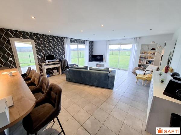 Maison de plain-pied 115m2, 3 chambres, vue Pyrénées