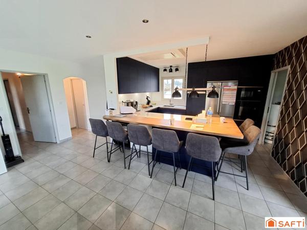 Maison de plain-pied 115m2, 3 chambres, vue Pyrénées