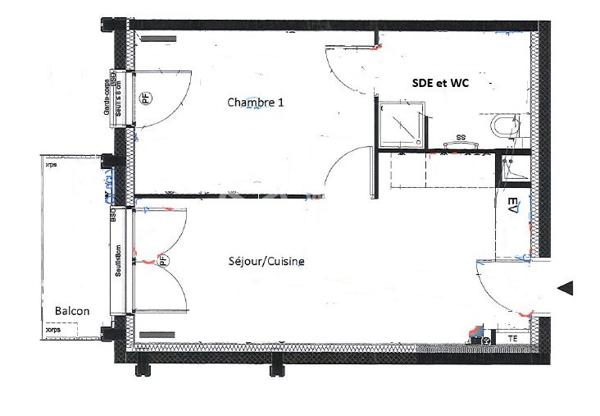 69100 VILLEURBANNE GRAND CLEMENT LOCATION APPARTEMENT T2 35m2 + BALCON + GARAGE
