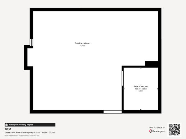 Appartement CHILLY-MAZARIN 1 pièce 30.84 m²