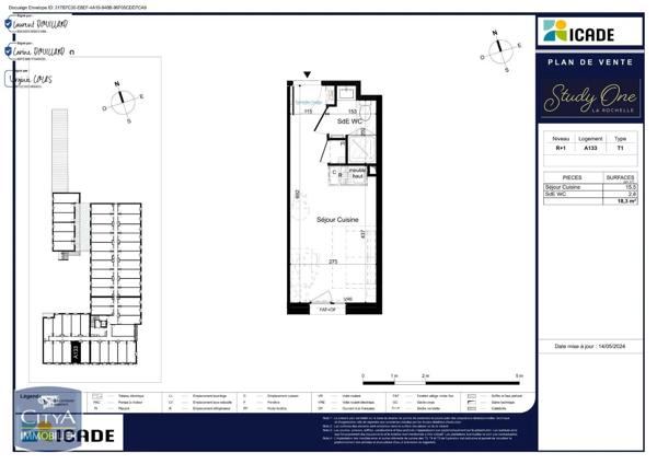 Appartement à louer 1 pièce 18.3m² La Rochelle (17000)