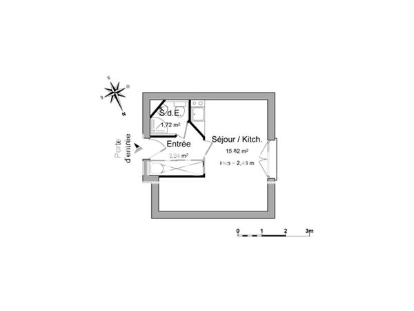 Location Studio 21.48 m² - 5,7,9 BOULEVARD DU GRAND CERF Poitiers 86000