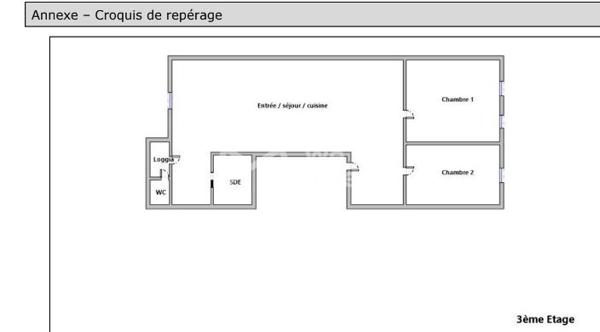 T3 cosy, au dernier étage d'une petite co-propriété, avec loggia ou balcon