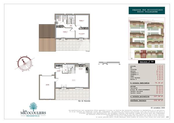 Maison 3 pièces 75.35 m2