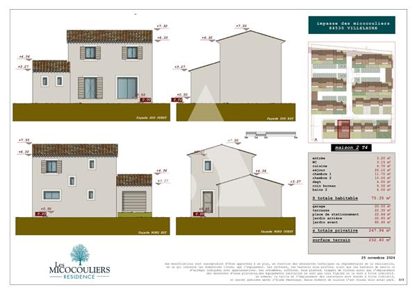 Maison 3 pièces 75.35 m2