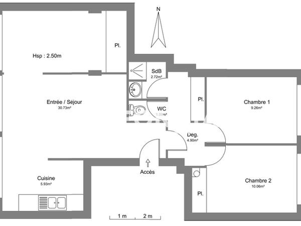 Location Appartement 4 pièces 64.69 m² - 28 RUE DU PRADEAU Tarbes 65000