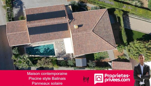 Villa contemporaine de 2021  Piscine balinaise  panneaux solaires  Draguignan