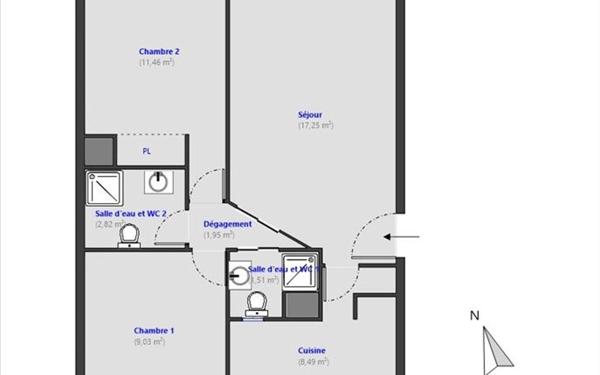 Appartement à vendre    3 pièces • 52,51 m2 Roquebrune-Cap-Martin
