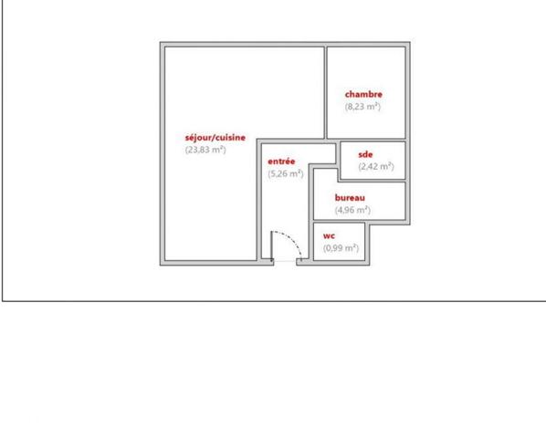 Marseille  T2  meublé 46 m2 Joliette