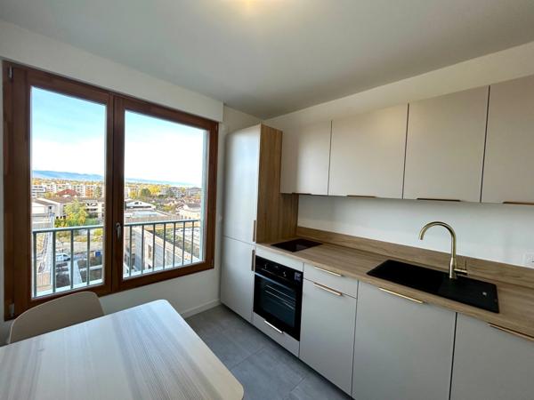 Appartement à louer 2 pièces meublé avec balcon et vue sur le Salève - AMBILLY (74)