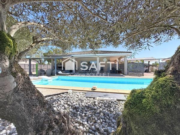 Maison 5 pièces avec piscine, double garage et dépendance