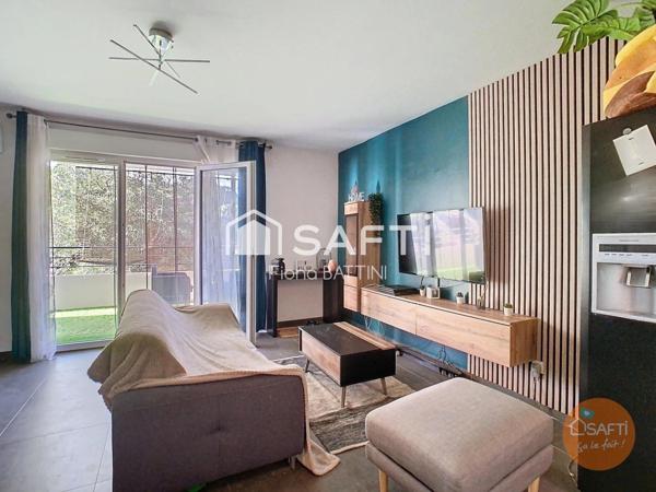 F2 au calme + box sous-sol avec terrasse de 18m2