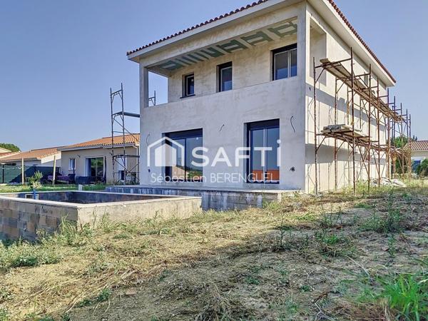 Maison neuve avec garage piscine, confort du plain pied,4 chambres, finitions en cours