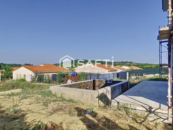 Maison neuve avec garage piscine, confort du plain pied,4 chambres, finitions en cours