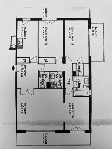 Appartement lumineux, sans vis à vis avec vue et triple balcons