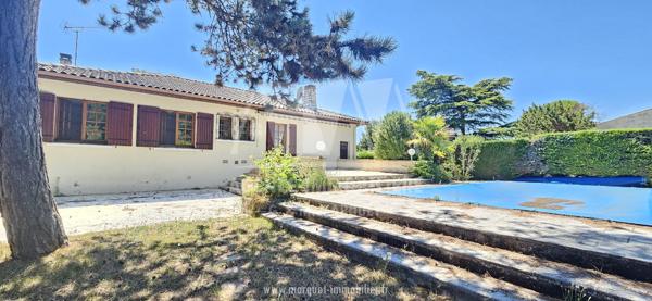 EXCLUSIVITÉ - PUYMOYEN - MAISON DE PLAIN-PIED DE 94 m² + GARAGE 26 m² indép , GARAGE, PISCINE, TERRAIN DE 1200 m²