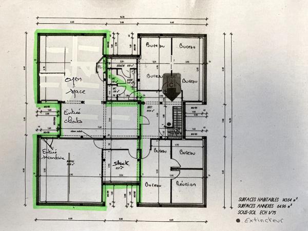 A LOUER : Très beaux bureaux 116 m2 - NANTES NORD - possibilité de signalétique sur axe passant