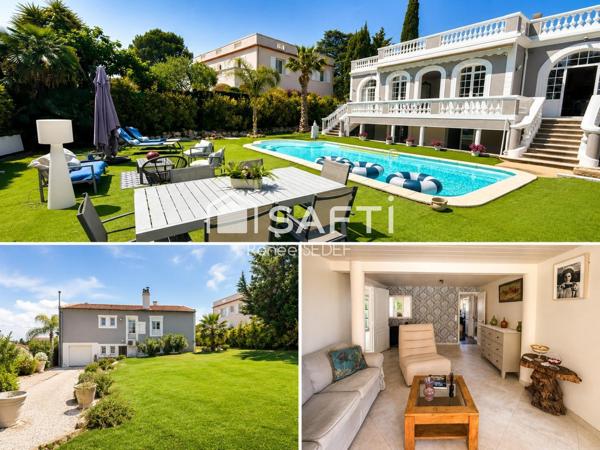 Superbe villa de prestige avec piscine et terrain paysager, idéale pour une résidence d’exception sur la Côte d’Azur.