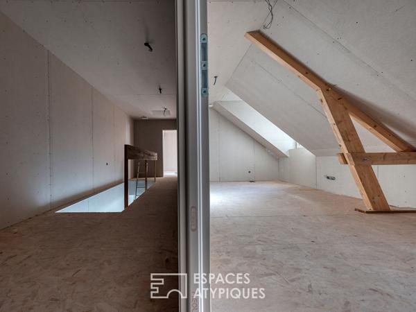 Anciennes écuries revisitées, au coeur d’un quartier prisé d’Orléans