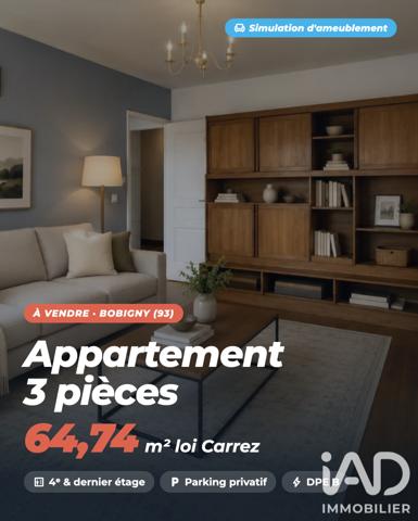 Appartement à vendre 3 pièces 65 m² Bobigny