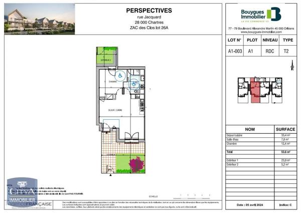 Appartement à louer 2 pièces 53m²