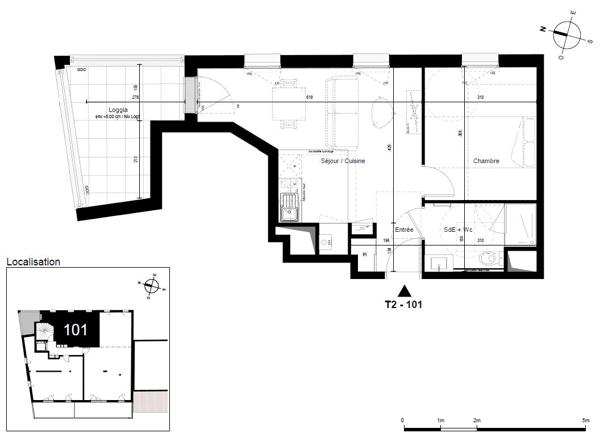 Appartement Nantes 2 pièce(s) 40.30 m2