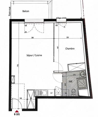 Appartement T2 lumineux de 46 m² avec balcon et parking privatif
