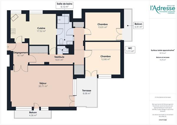Appartement Champigny Sur Marne 4 pièce(s) 95.32 m2