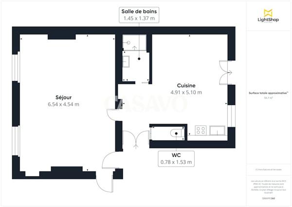 Vente Appartement 3 pièces de 55m² - 75010 Paris