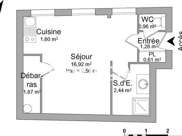 Location Studio 27 m² - 52 RUE DES CARMES Orleans 45000