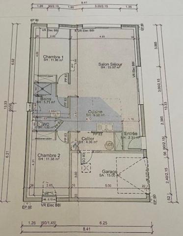 Maison neuve en cours d'achèvement TAUGON, 79 m2, 2 chambres, garage, RT2020, parcelle 689 m2