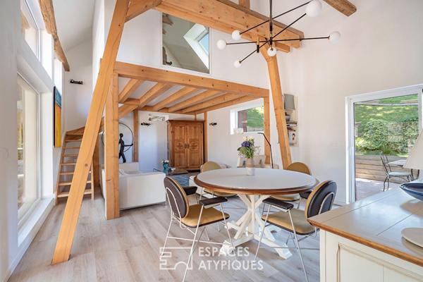 Propriété alsacienne réinterprétée avec piscine et vue