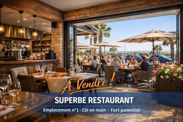 Vente Fonds de commerce restaurant brasserie proche Littoral, centre-ville. Station Balnéaire proche La Rochelle