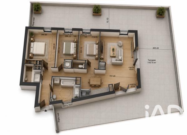 Appartement à vendre 4 pièces 81,56 m² Castelnau-le-Lez