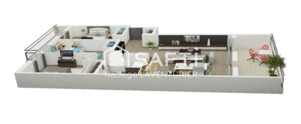 Appartement 4 pièces - 92m² avec  garage - Ajaccio