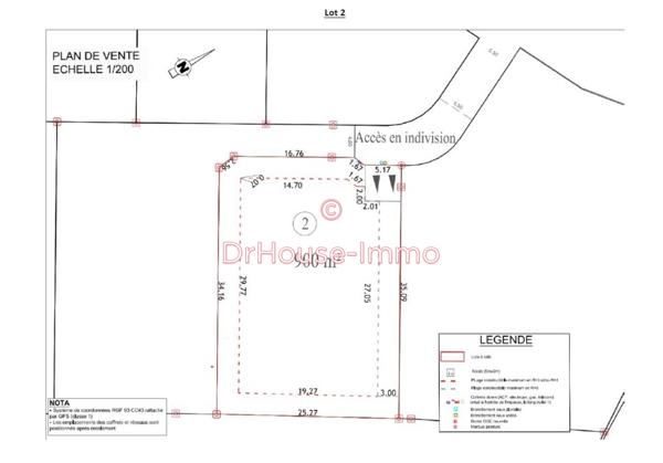 Terrain à vendre de 900 m²