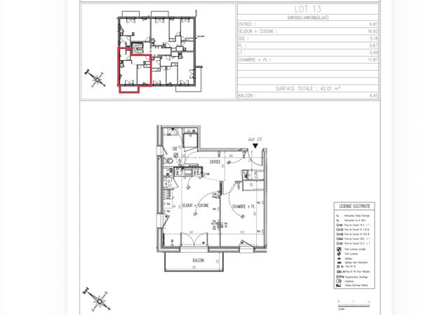Poitiers (86000) POITIERS T2 NEUF 42m2 avec Balcon et parking